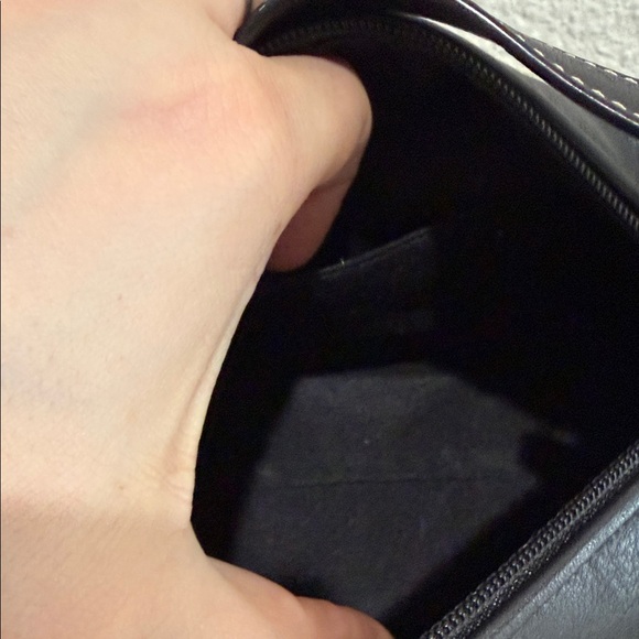 Mini Coach Black Leather Bag - Picture 11 of 14